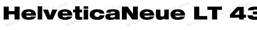 HelveticaNeue LT 43 LightEx字体转换